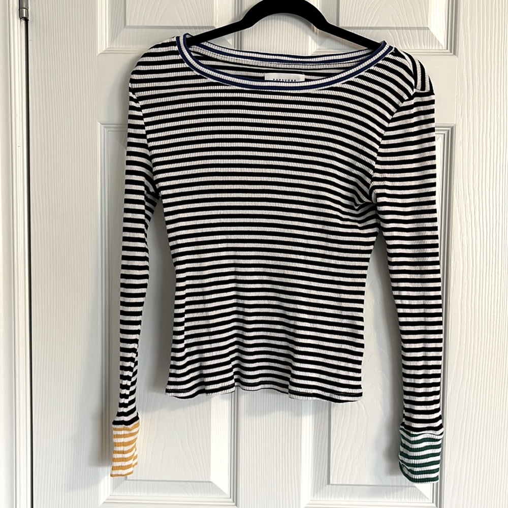 Popsugar long sleeve stripped shirt
